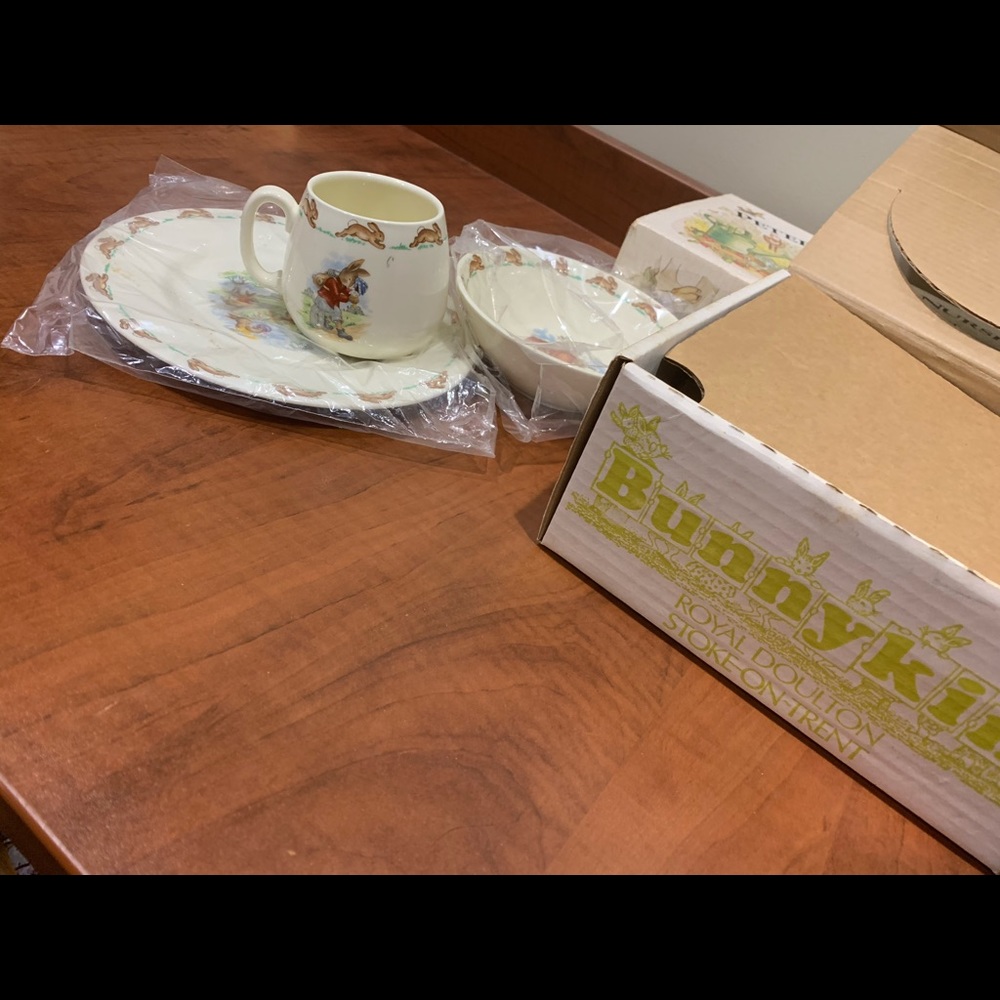 Vintage Bunnykins 3 piece set by Royal Doulton